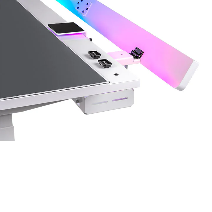 G700 RGB Gaming Desk Snow - Image 4
