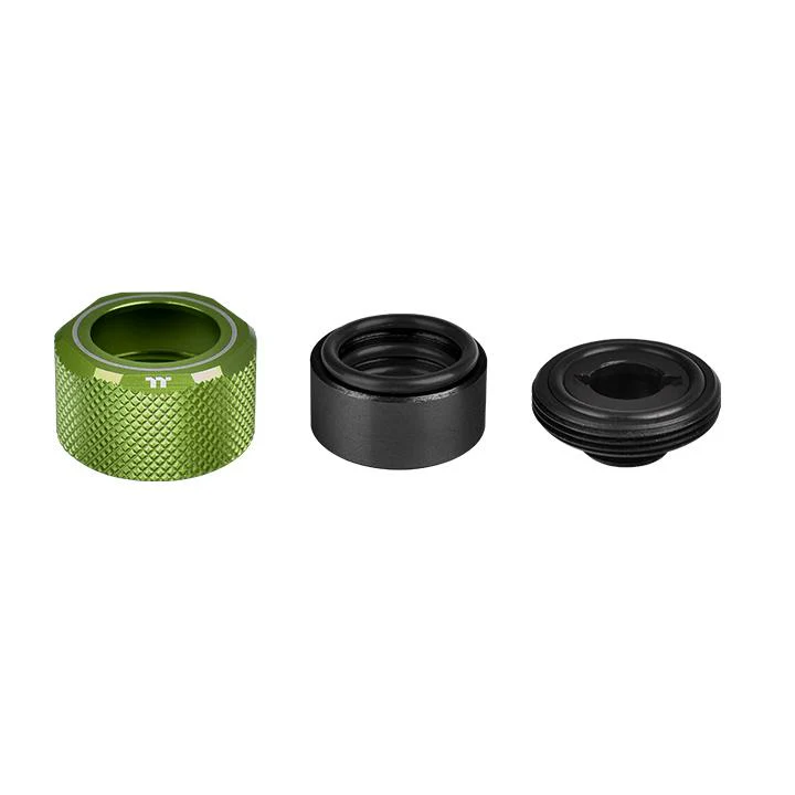 Pacific C-PRO G1/4 PETG Tube 16mm OD Compression – Green (6-Pack Fittings) - Image 3