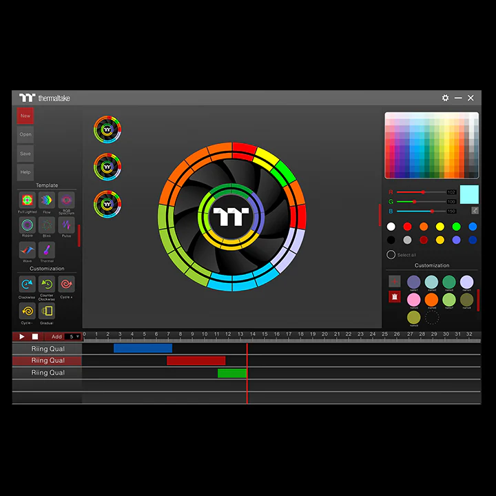 Riing Quad 12 RGB Radiator Fan TT Premium Edition Single Fan Pack - Image 6