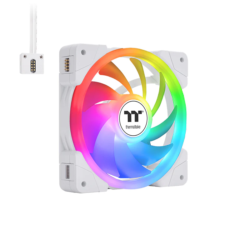 SWAFAN EX12 ARGB Sync PC Cooling Fan White TT Premium Edition (3-Fan Pack)