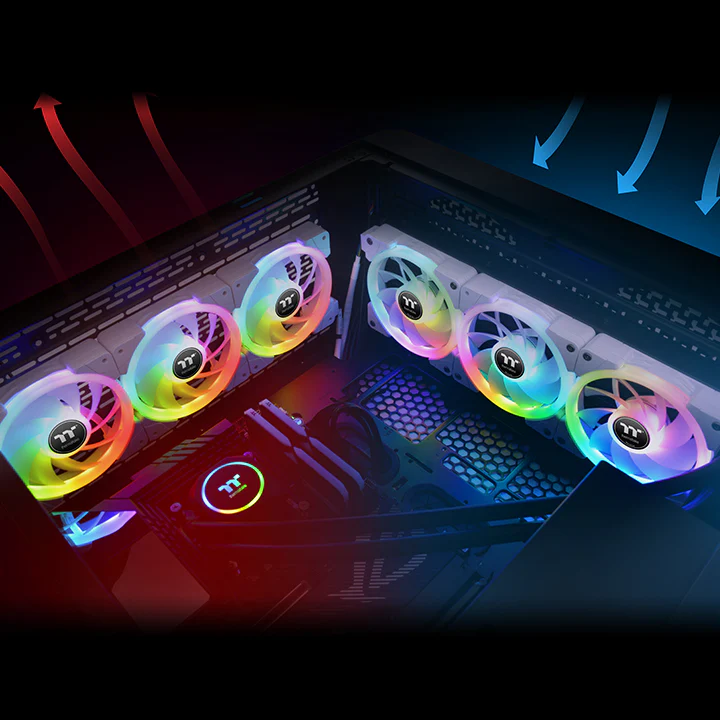 SWAFAN EX14 RGB PC Cooling Fan TT Premium Edition 3 Pack White - Image 7