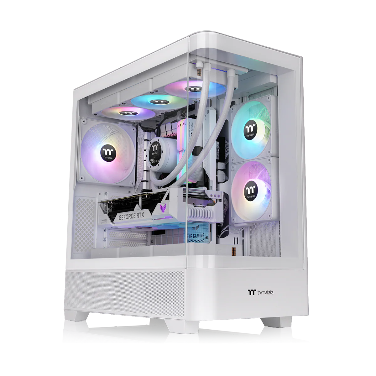 View 290 TG ARGB Snow Mid Tower Chassis - Image 2