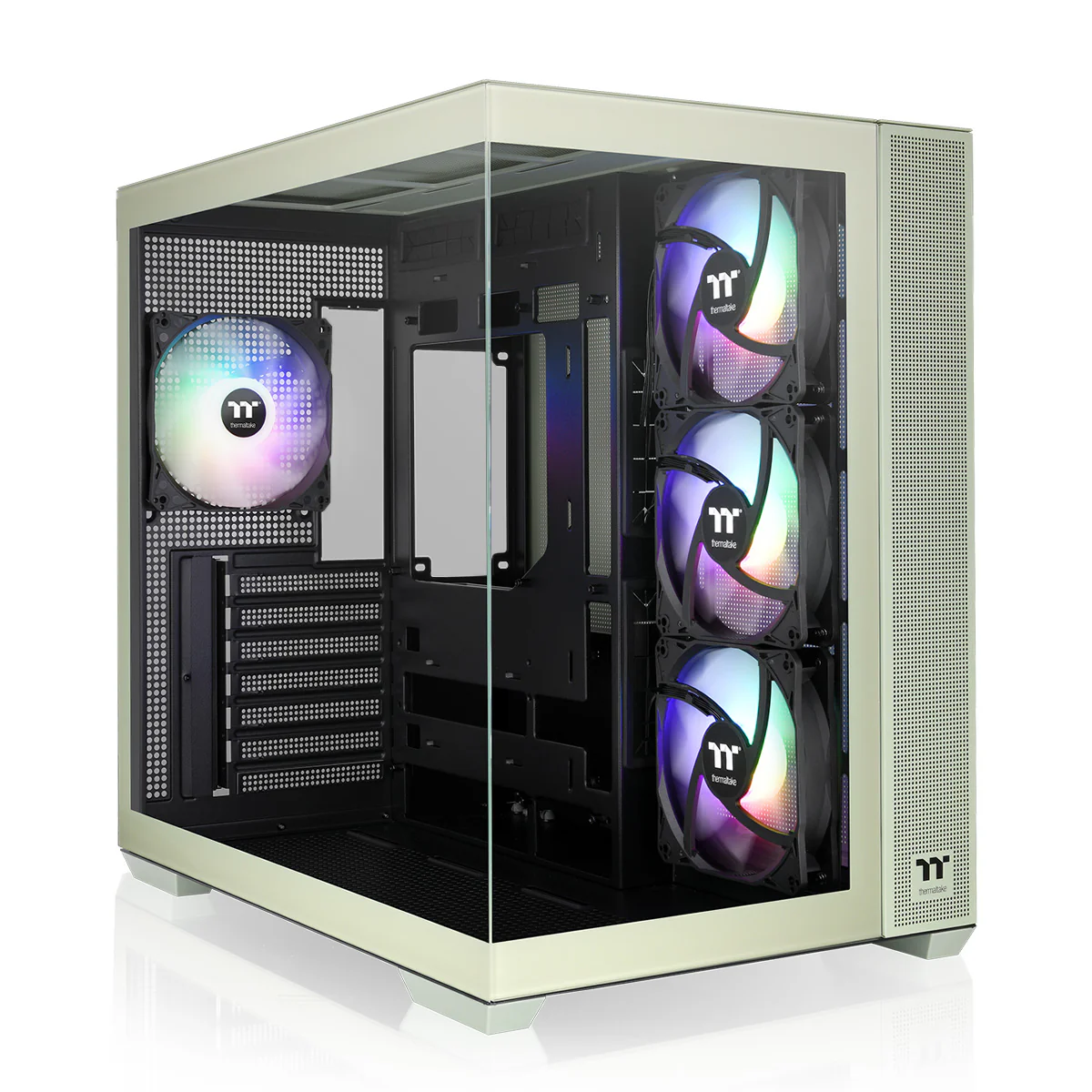 View 380 TG ARGB Matcha Green Mid Tower Chassis