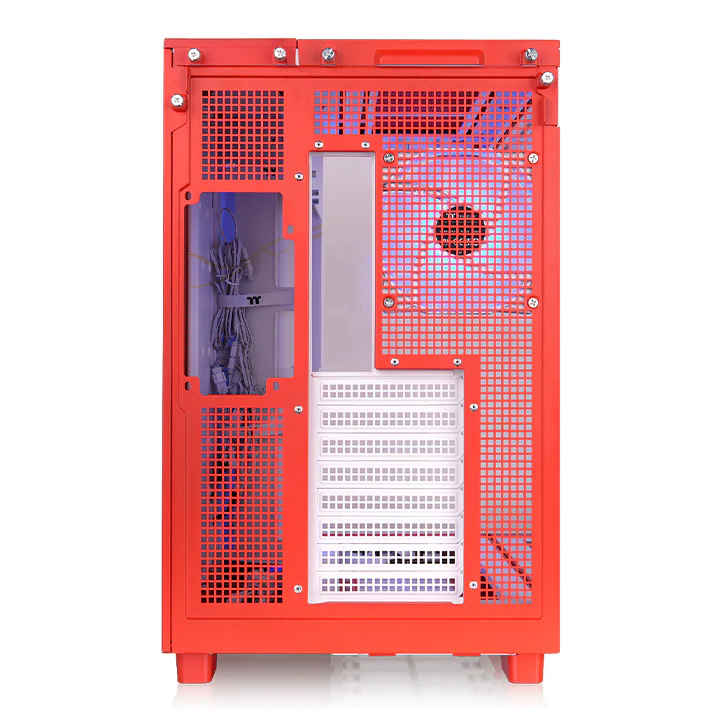 View 380 XL TG ARGB Flaming Orange Mid Tower Chassis - Image 5
