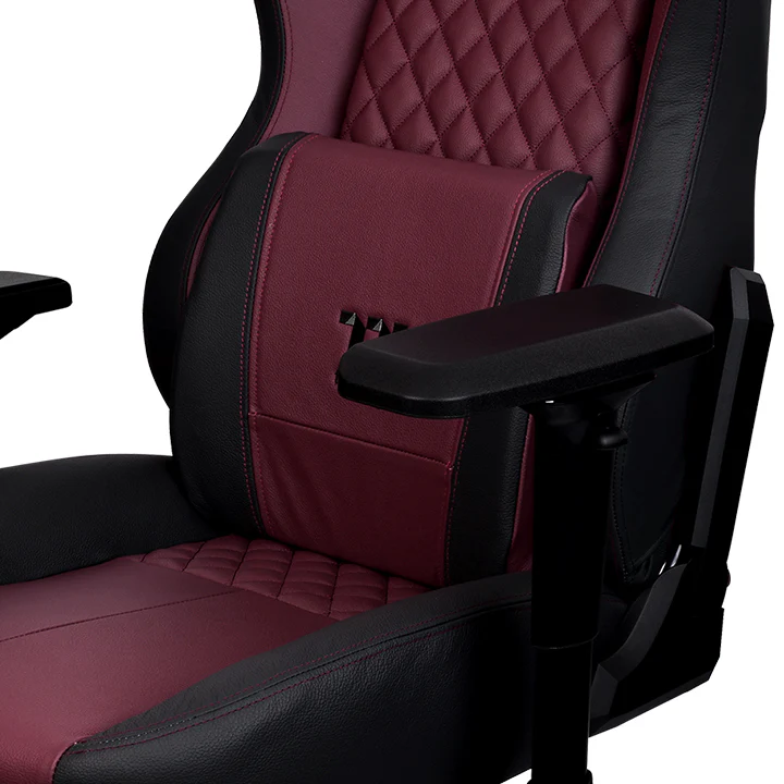 X Comfort Real Leather Burgundy Red Gaming Chair - Image 4