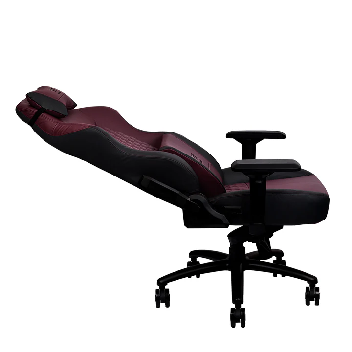 X Comfort Real Leather Burgundy Red Gaming Chair - Image 5